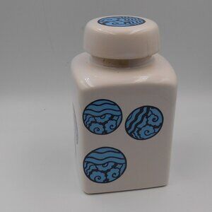 RARE ART DECO STYLE VINTAGE PORCELAIN ESTEE LAUDER PORCELAIN DECANTOR JAR 18 OZ